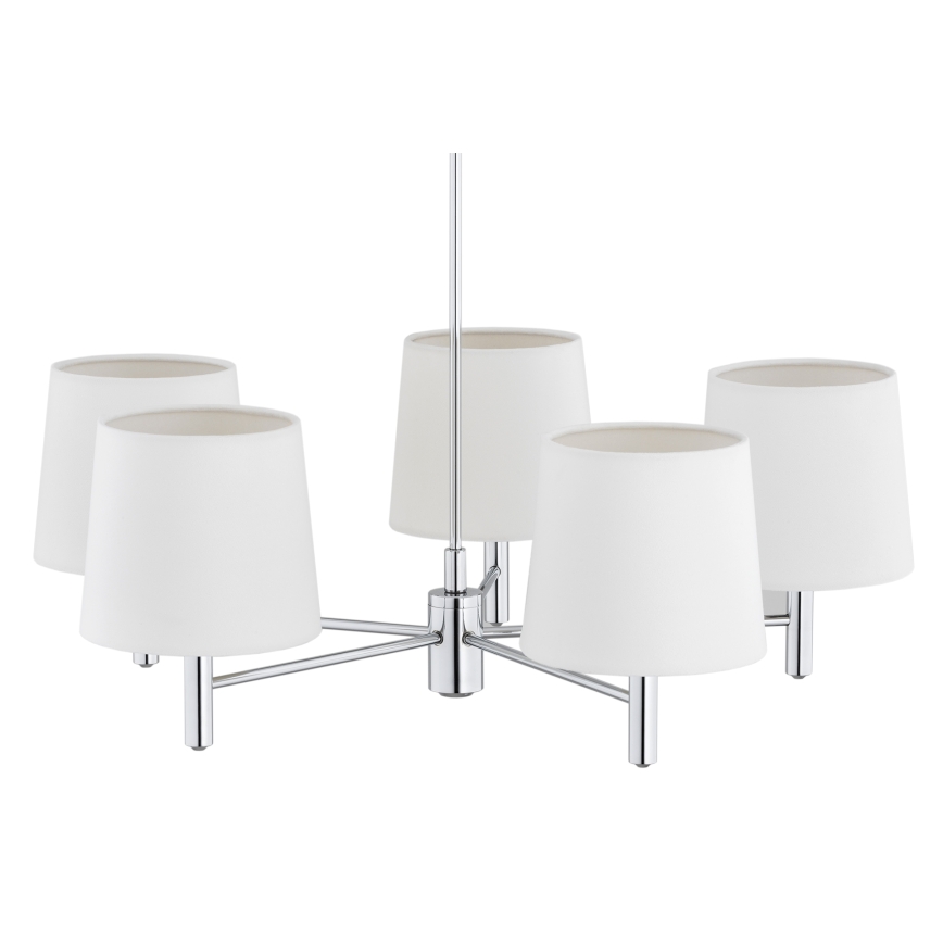 Brilagi - Lustr na tyči MONTE 5xE27/60W/230V krémová/lesklý chrom