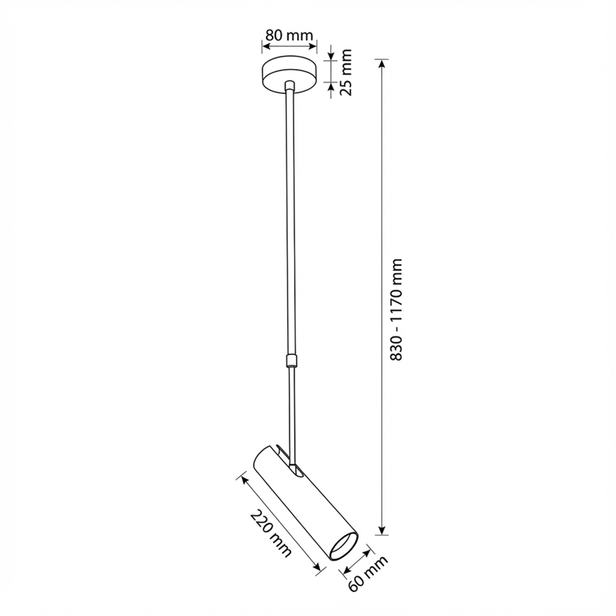 Brilagi - Lustr na tyči SELE 1xGU10/30W/230V béžová