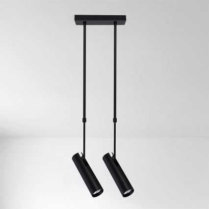 Brilagi - Lustr na tyči SELE 2xGU10/30W/230V černá