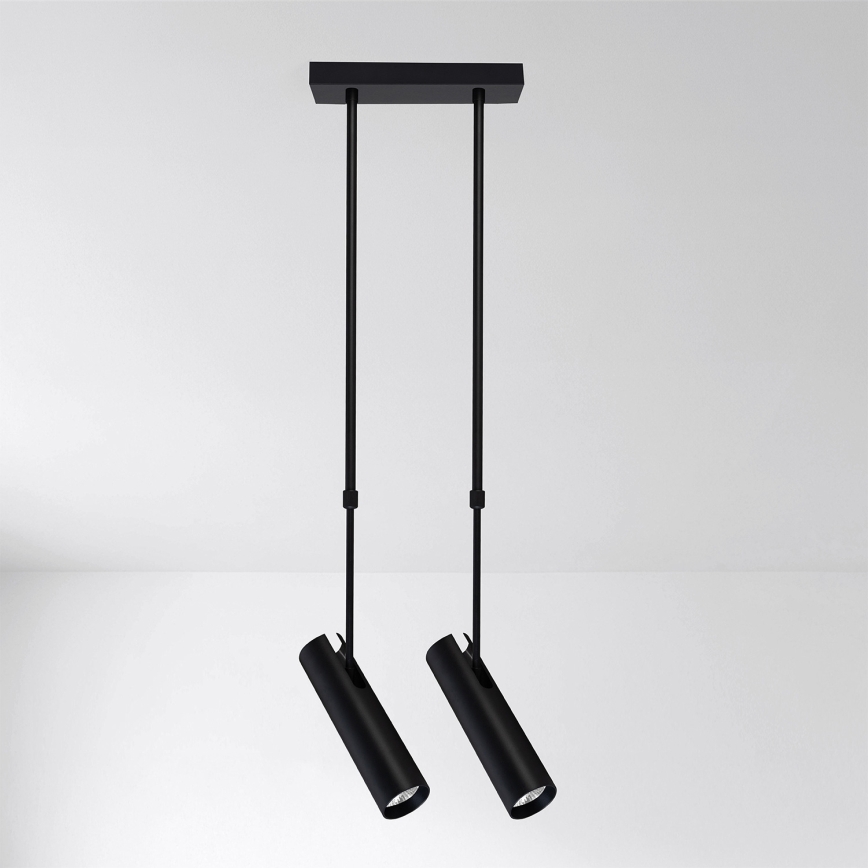 Brilagi - Lustr na tyči SELE 2xGU10/30W/230V černá