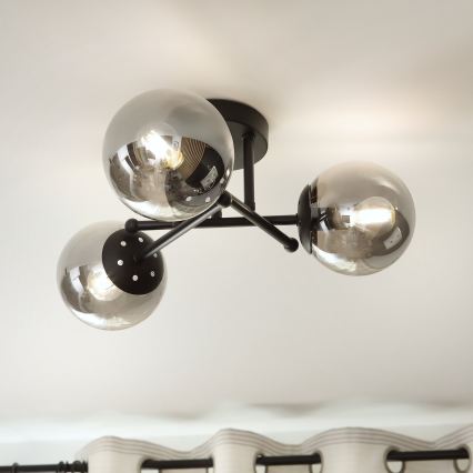 Brilagi - Náhradní sklo k lustru a lampě MALIVA E14 pr. 13 cm kouřová