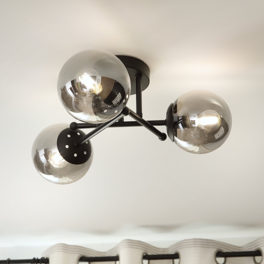 Brilagi - Náhradní sklo k lustru a lampě MALIVA E14 pr. 13 cm kouřová