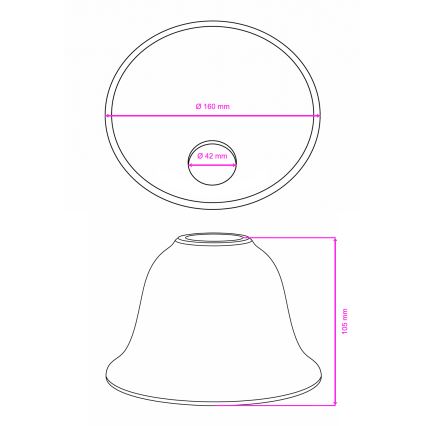 BRILAGI - Náhradní sklo k lustru a nástěnné lampě CLASSIC E14 pr. 11 cm bílá