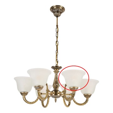 Brilagi - Náhradní sklo k lustru a nástěnné lampě CLASSIC E14 pr. cm bílá
