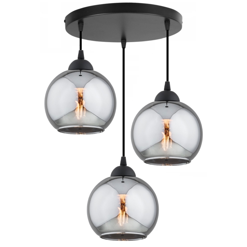 Brilagi - Náhradní sklo k lustru DIOR E27 pr. 15 cm kouřová šedá