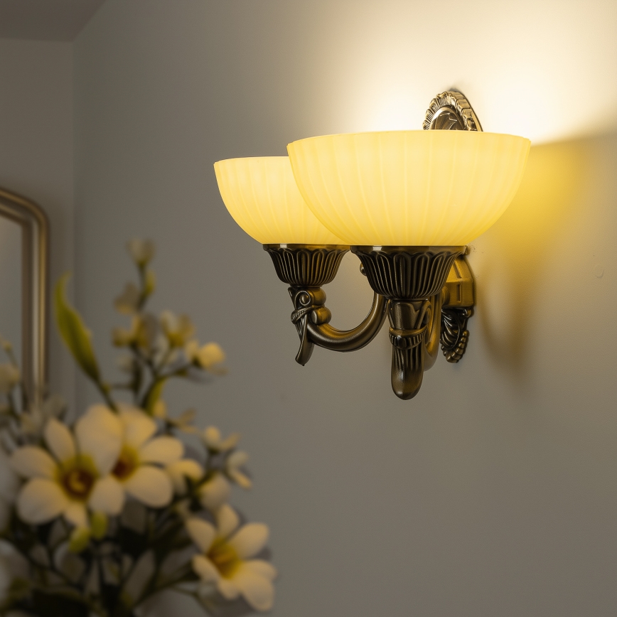 BRILAGI - Náhradní sklo k nástěnné lampě CLASSIC E14 pr. 16 cm béžová