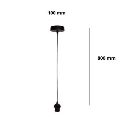 Brilagi - Napájecí kabel PARTY 1xE27/60W/230V pr. 10 cm černá