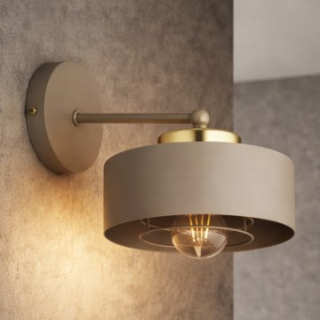 Brilagi - Nástěnná lampa 1xE27/60W/230V béžová/zlatá