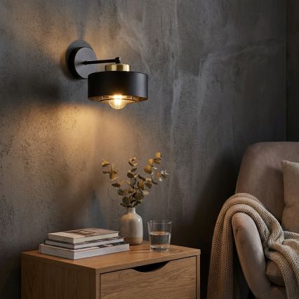 Brilagi - Nástěnná lampa 1xE27/60W/230V černá/zlatá