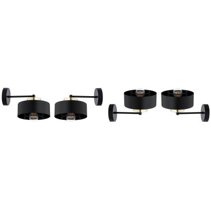 Brilagi - Nástěnná lampa 1xE27/60W/230V černá/zlatá