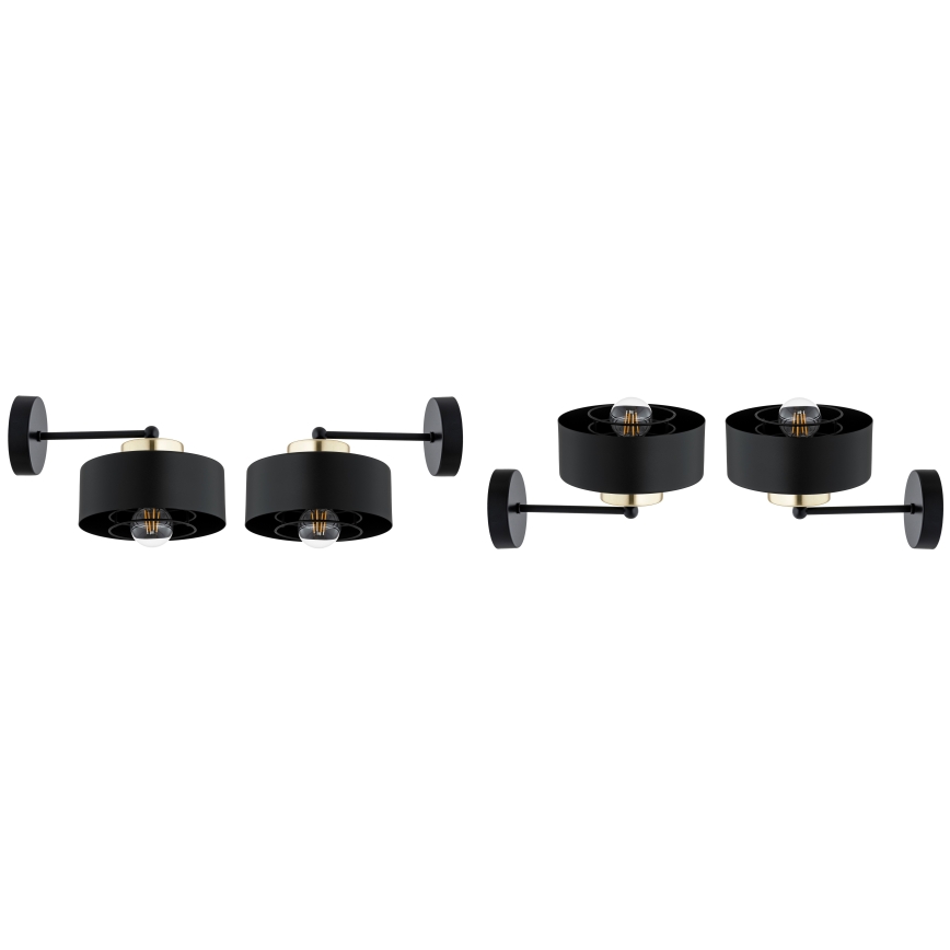 Brilagi - Nástěnná lampa 1xE27/60W/230V černá/zlatá