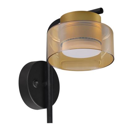 Brilagi - Nástěnná lampa AURA LUX 1xGX53/30W/230V černá/zlatá
