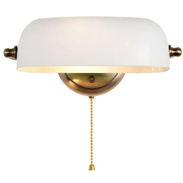 Brilagi - Nástěnná lampa BANK OFFICE 1xE27/60W/230V mosaz/bílá