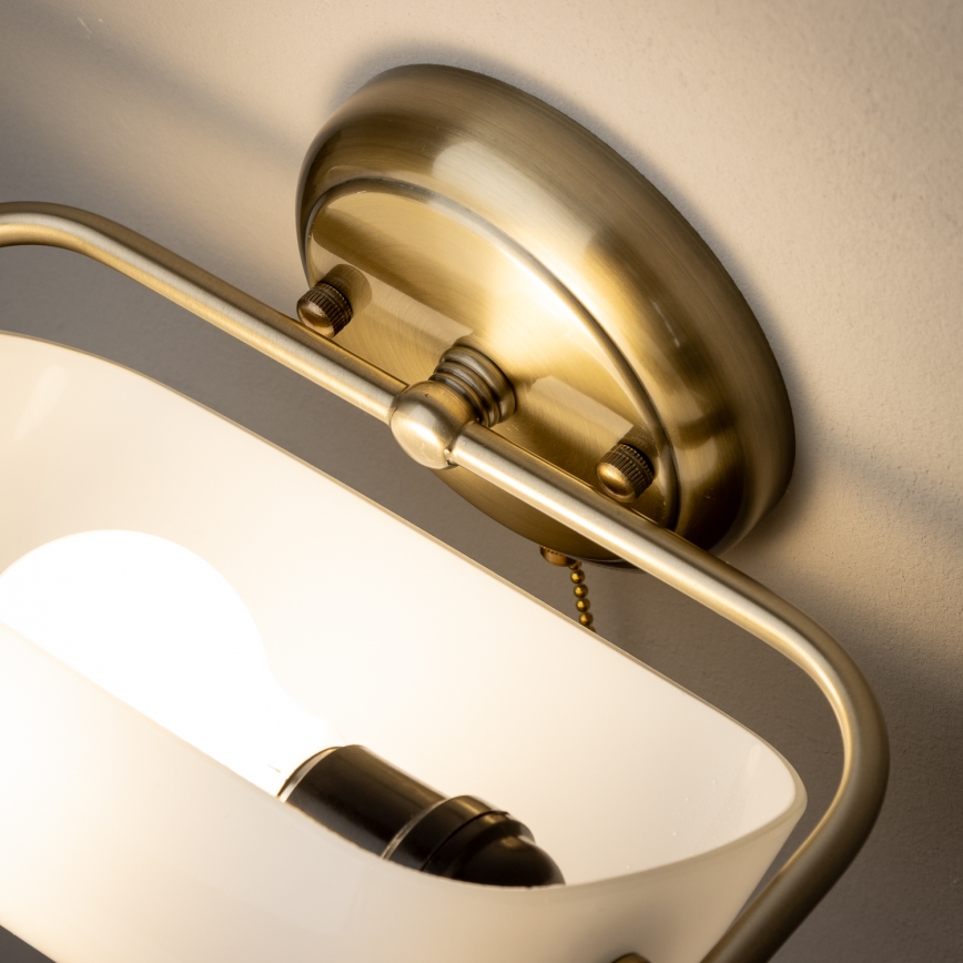 Brilagi - Nástěnná lampa BANK OFFICE 1xE27/60W/230V mosaz/bílá