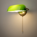 Brilagi - Nástěnná lampa BANK OFFICE 1xE27/60W/230V mosaz/zelená