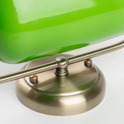 Brilagi - Nástěnná lampa BANK OFFICE 1xE27/60W/230V mosaz/zelená