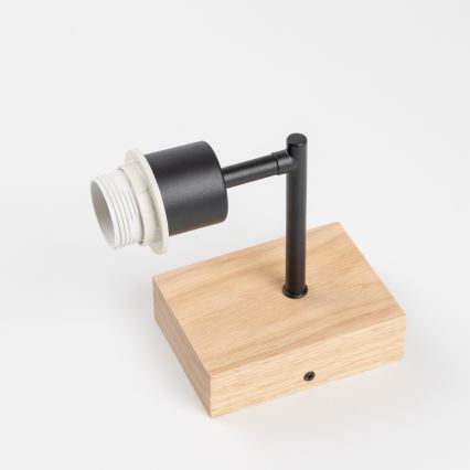 Brilagi - Dětská nástěnná lampa BOBO WOOD 1xE27/25W/230V dub/černá/bílá/modrá/medvídci