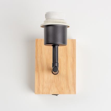 Brilagi - Dětská nástěnná lampa BOBO WOOD 1xE27/25W/230V dub/černá/bílá/modrá/medvídci