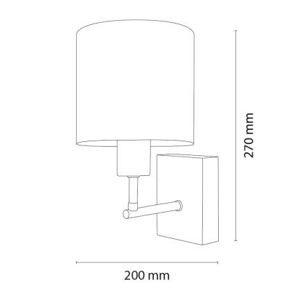 Brilagi - Dětská nástěnná lampa BOBO WOOD 1xE27/25W/230V dub/černá/bílá/růžová/baletky