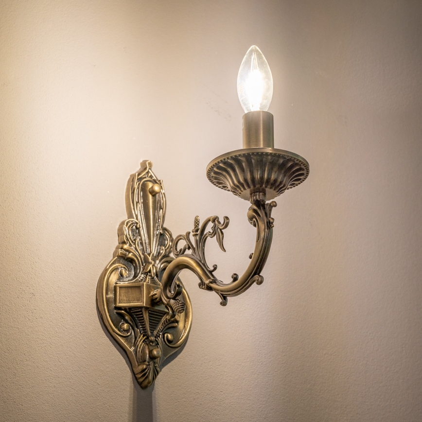 BRILAGI - Nástěnná lampa CLASSIC 1xE14/10W/230V mosaz