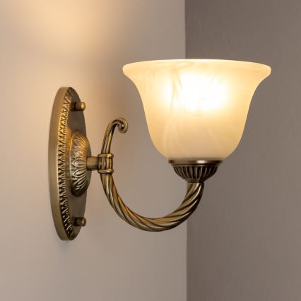 Brilagi - Nástěnná lampa CLASSIC 1xE27/60W/230V mosaz
