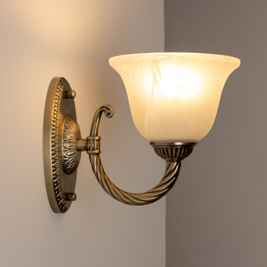 Brilagi - Nástěnná lampa CLASSIC 1xE27/60W/230V mosaz