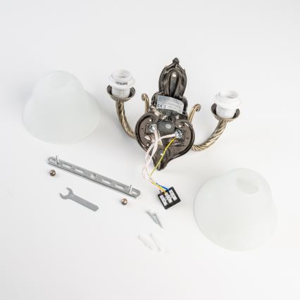 BRILAGI - Nástěnná lampa CLASSIC 2xE14/10W/230V mosaz