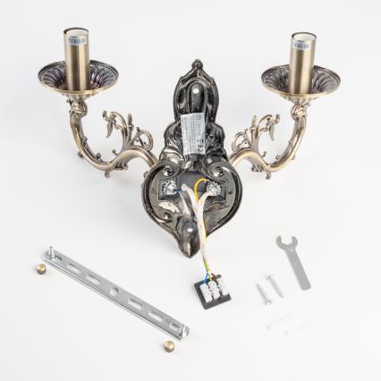 BRILAGI - Nástěnná lampa CLASSIC 2xE14/10W/230V mosaz