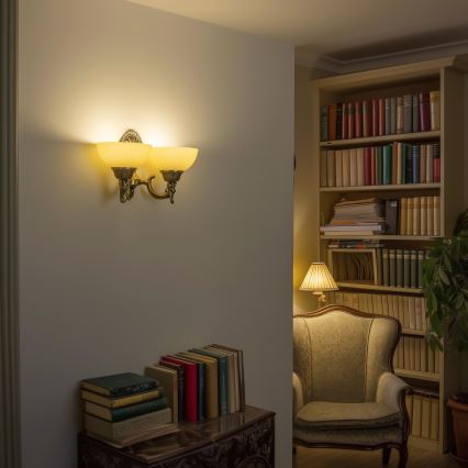 Brilagi - Nástěnná lampa CLASSIC 2xE27/60W/230V mosaz
