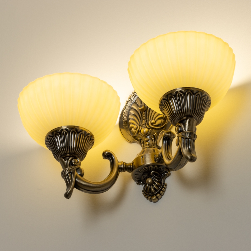 Brilagi - Nástěnná lampa CLASSIC 2xE27/60W/230V mosaz