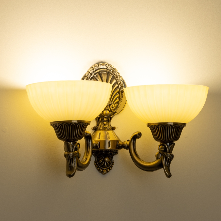 Brilagi - Nástěnná lampa CLASSIC 2xE27/60W/230V mosaz