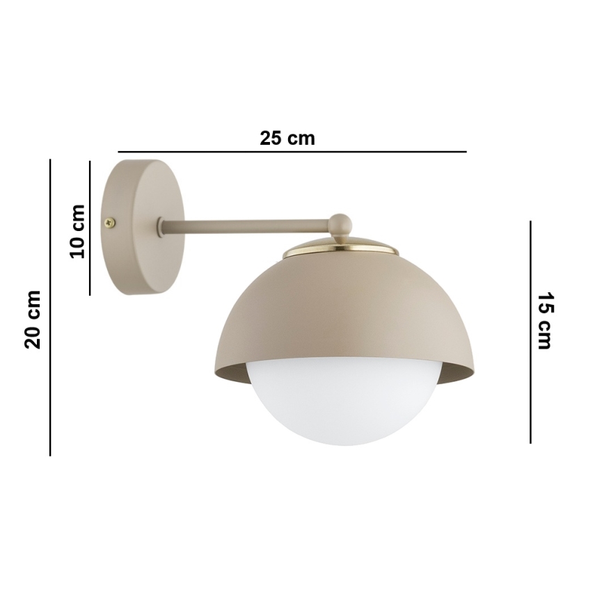 Brilagi - Nástěnná lampa COSMO 1xE27/60W/230V béžová/zlatá