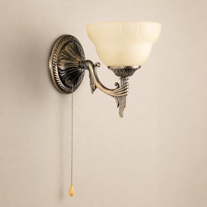 BRILAGI - Nástěnná lampa DAHLIA 1xE27/40W/230V mosaz