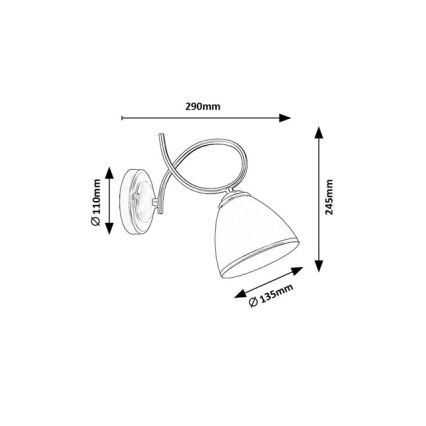Brilagi - Nástěnná lampa FRED 1xE27/60W/230V zlatá