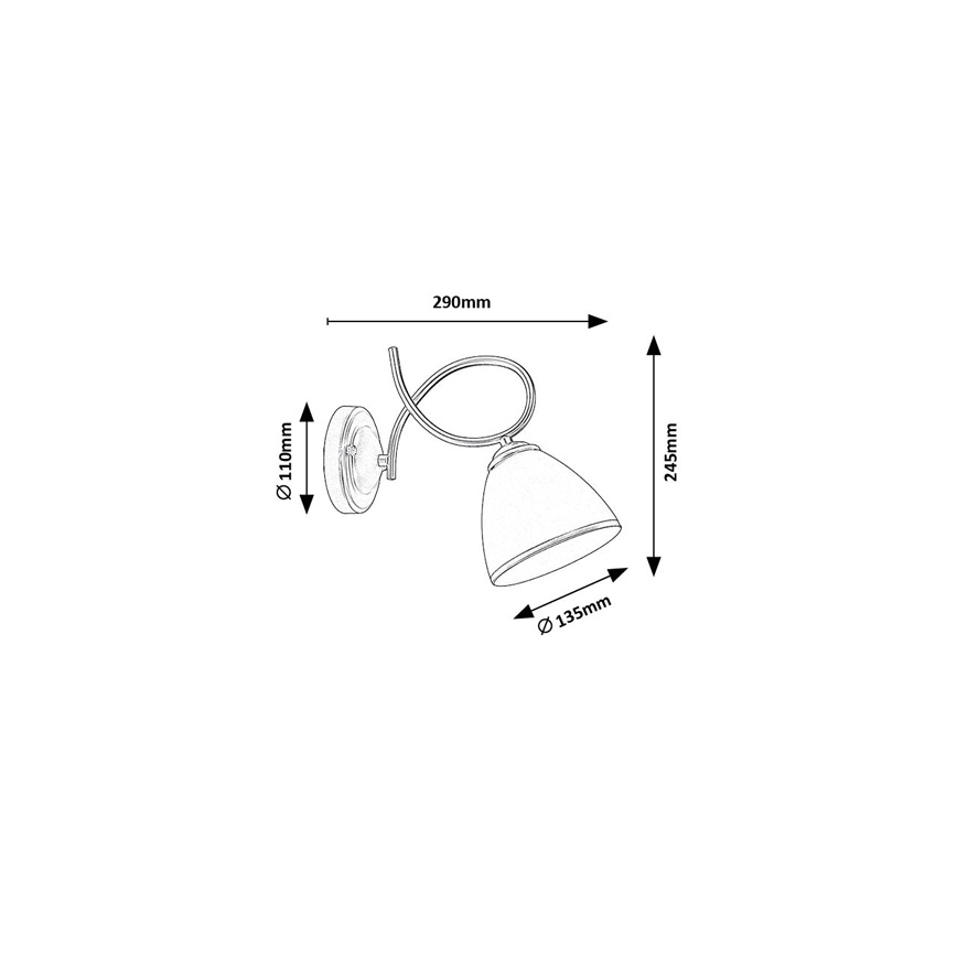 Brilagi - Nástěnná lampa FRED 1xE27/60W/230V zlatá