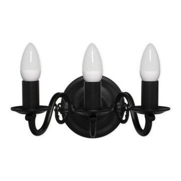 Brilagi - Nástěnná lampa IMPERO 3xE14/60W/230V černá