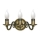 Brilagi - Nástěnná lampa IMPERO 3xE14/60W/230V mosaz