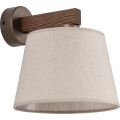 Brilagi - Nástěnná lampa LATTE 1xE27/60W/230V borovice/béžová