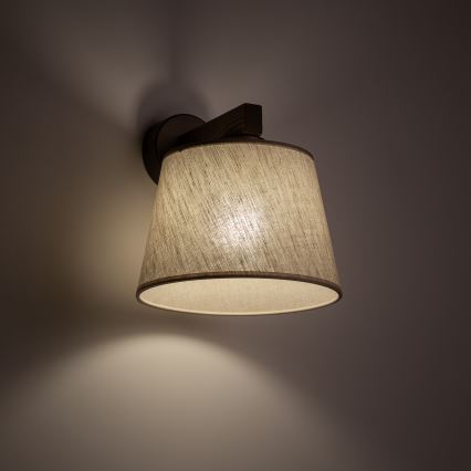 Brilagi - Nástěnná lampa LATTE 1xE27/60W/230V borovice/béžová