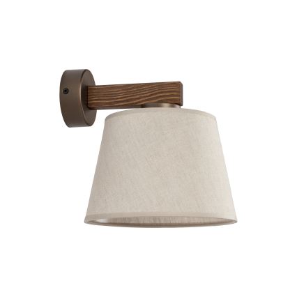 Brilagi - Nástěnná lampa LATTE 1xE27/60W/230V borovice/béžová