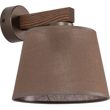 Brilagi - Nástěnná lampa LATTE 1xE27/60W/230V borovice/hnědá