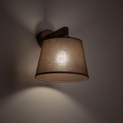 Brilagi - Nástěnná lampa LATTE 1xE27/60W/230V borovice/hnědá