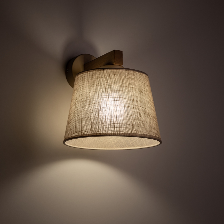 Brilagi - Nástěnná lampa LATTE SABIA 1xE27/60W/230V borovice/béžová