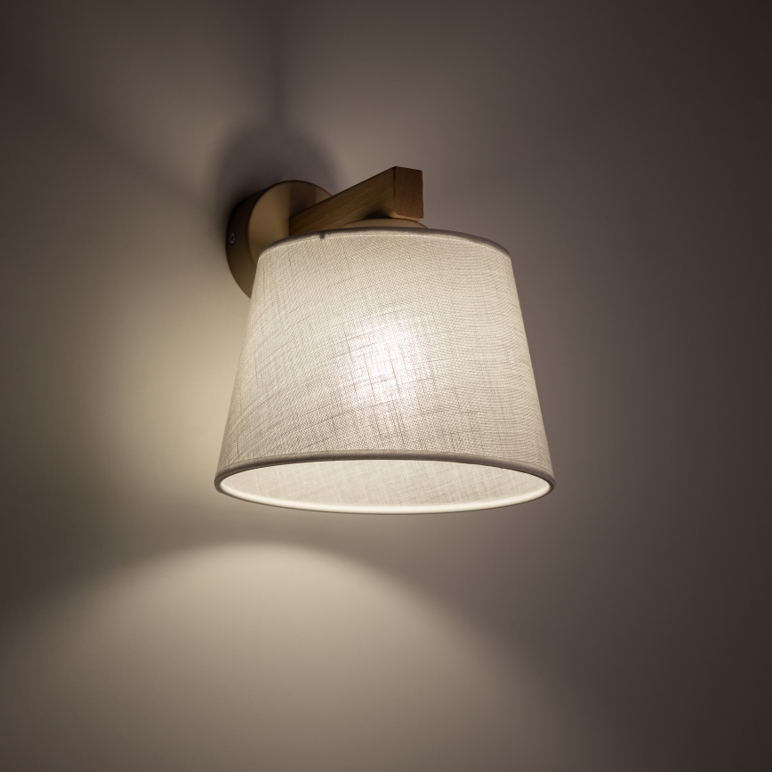 Brilagi - Nástěnná lampa LATTE SABIA 1xE27/60W/230V borovice/bílá