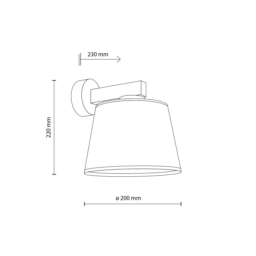 Brilagi - Nástěnná lampa LATTE SABIA 1xE27/60W/230V borovice/bílá