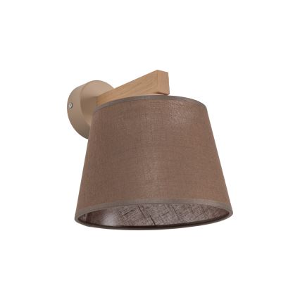 Brilagi - Nástěnná lampa LATTE SABIA 1xE27/60W/230V borovice/hnědá