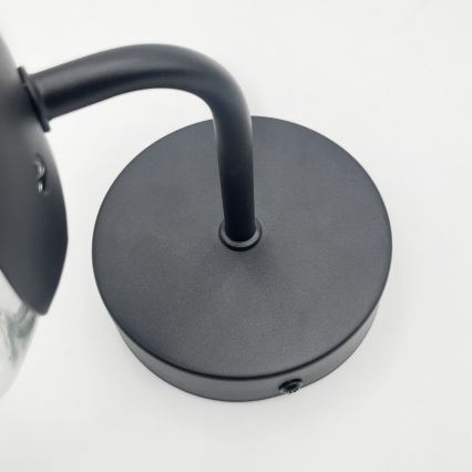 Brilagi - Nástěnná lampa MALIVA 1xE14/15W/230V černá/čirá