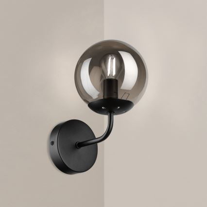 Brilagi - Nástěnná lampa MALIVA 1xE14/15W/230V černá/kouřová