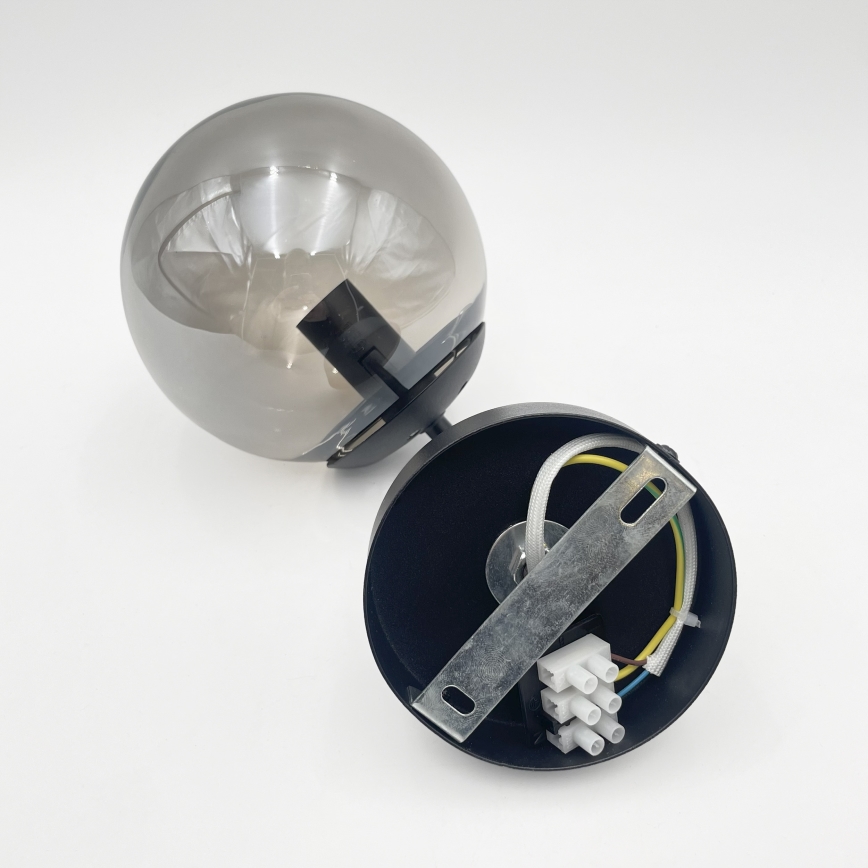 Brilagi - Nástěnná lampa MALIVA 1xE14/15W/230V černá/kouřová