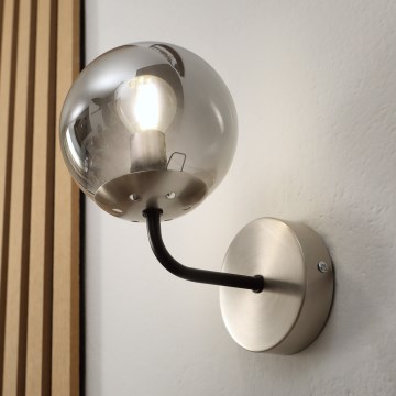 Brilagi - Nástěnná lampa MALIVA 1xE14/15W/230V matný chrom/kouřová